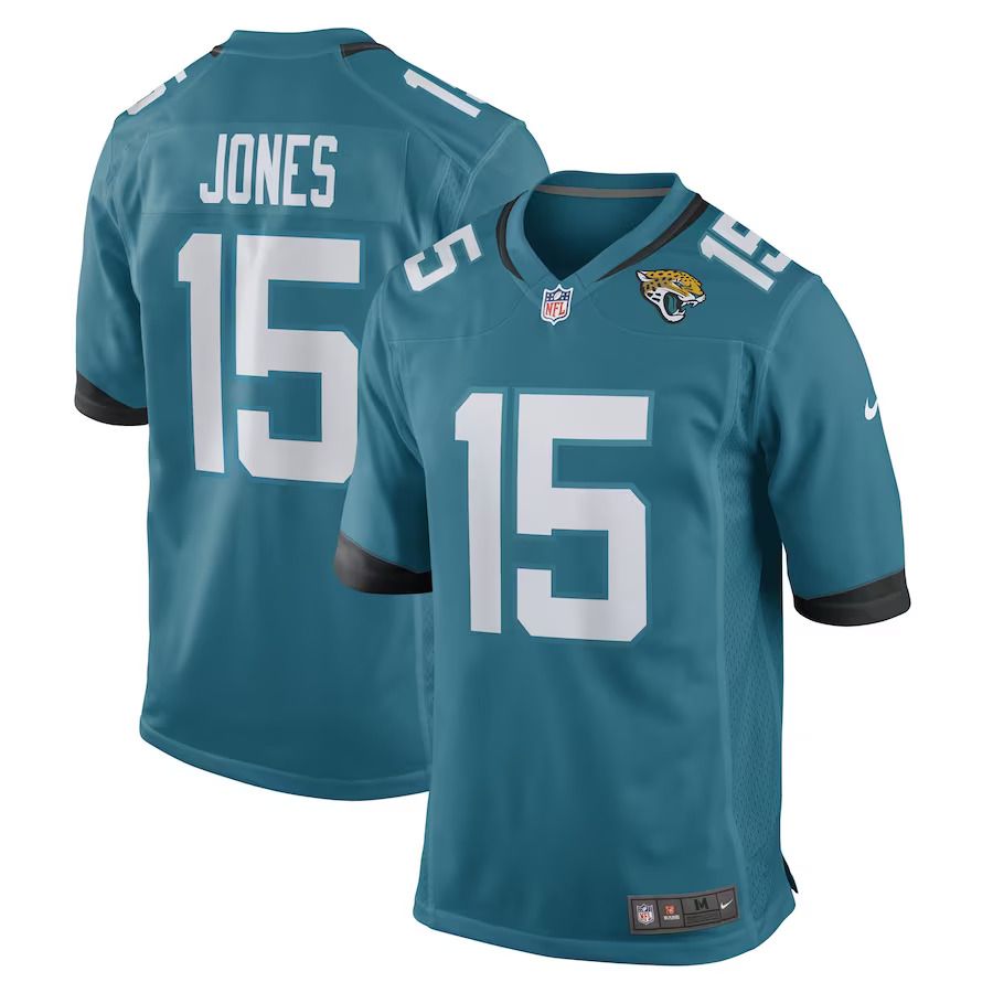Men Jacksonville Jaguars #15 Tim Jones Nike Teal Game Player NFL Jersey->jacksonville jaguars->NFL Jersey
